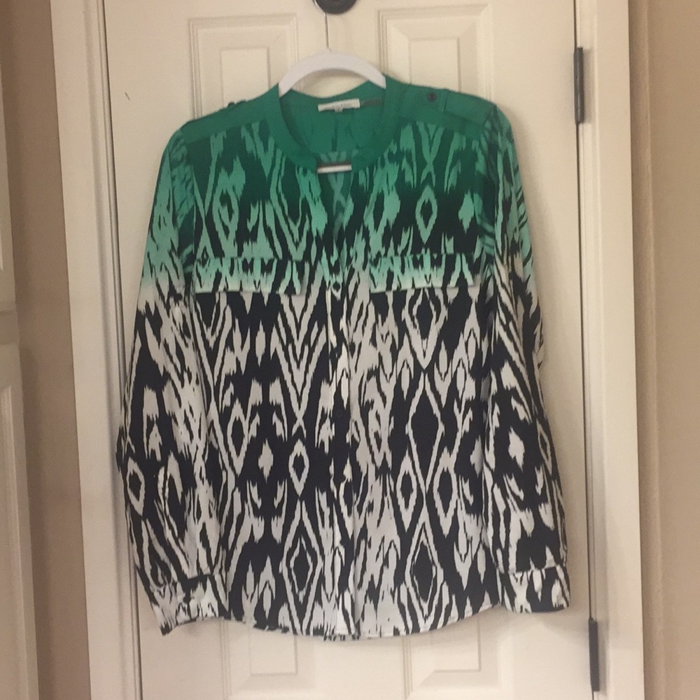 Long sleeve, button down the front blouse